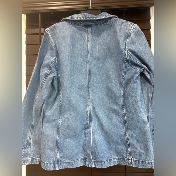 a.n.a Women's Blue Denim Blazer Size L - Picture 9 of 12